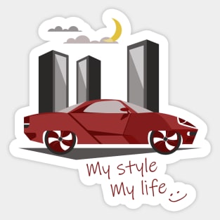 Red sports car Sticker